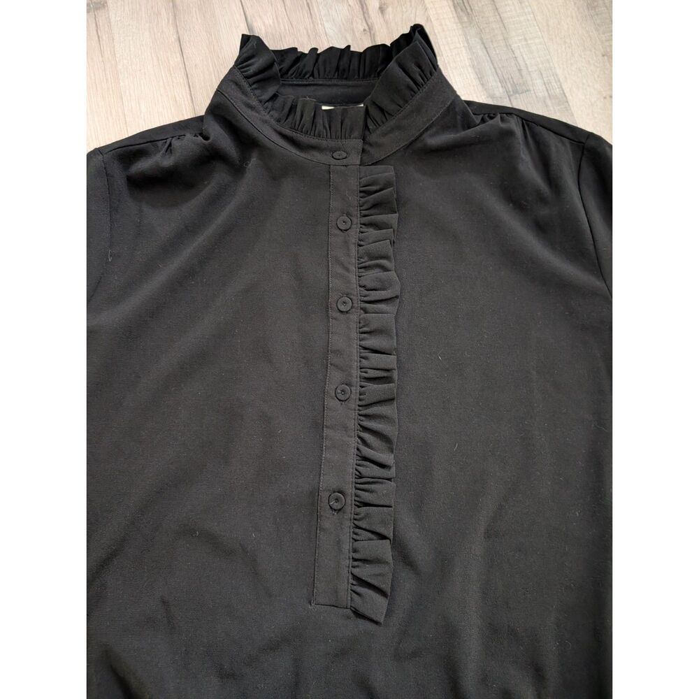 Tuckernuck Black Crepe Tate Dress Long Sleeve, XL (C3) - Picture 5 of 7